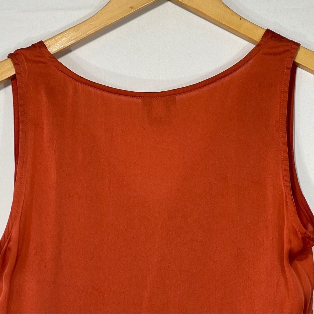 Ann Taylor Brunt Orange Knot Neckline Tank Top - Picture 6 of 11